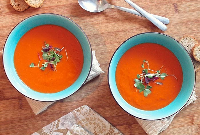 Sopa de Tomate Ligeramente Picante